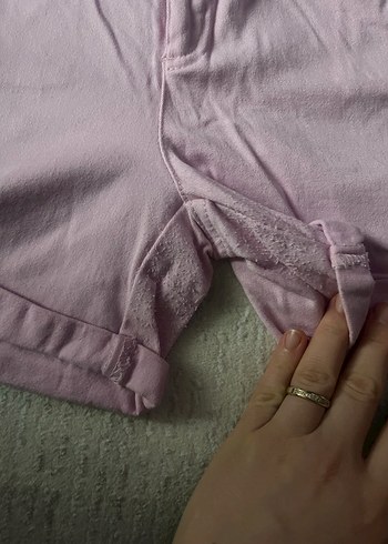 Pembe Kadın Midi Keten Mini Şort - Görsel 2