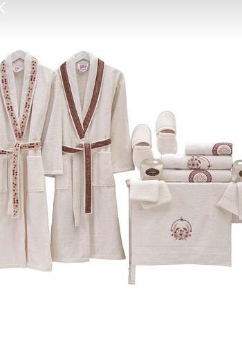 ÇİFT BORNOZ TAKIMI - Görsel 2