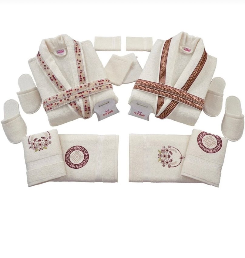 ÇİFT BORNOZ TAKIMI - Görsel 3