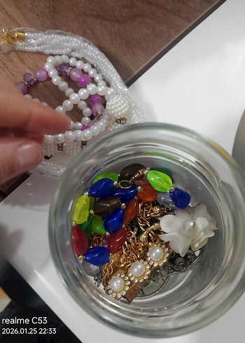 Renkli Boncuklu Bohem Kadın Takı kavanozu - Görsel 3