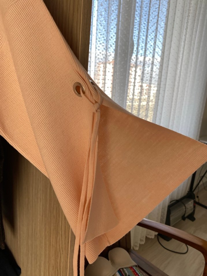 Bej Uzun Kollu Salaş Triko Kazak - Görsel 3