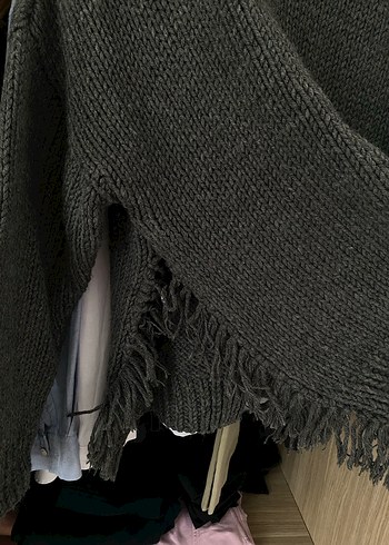 Gri Örgü Kadın Kazak - Görsel 2