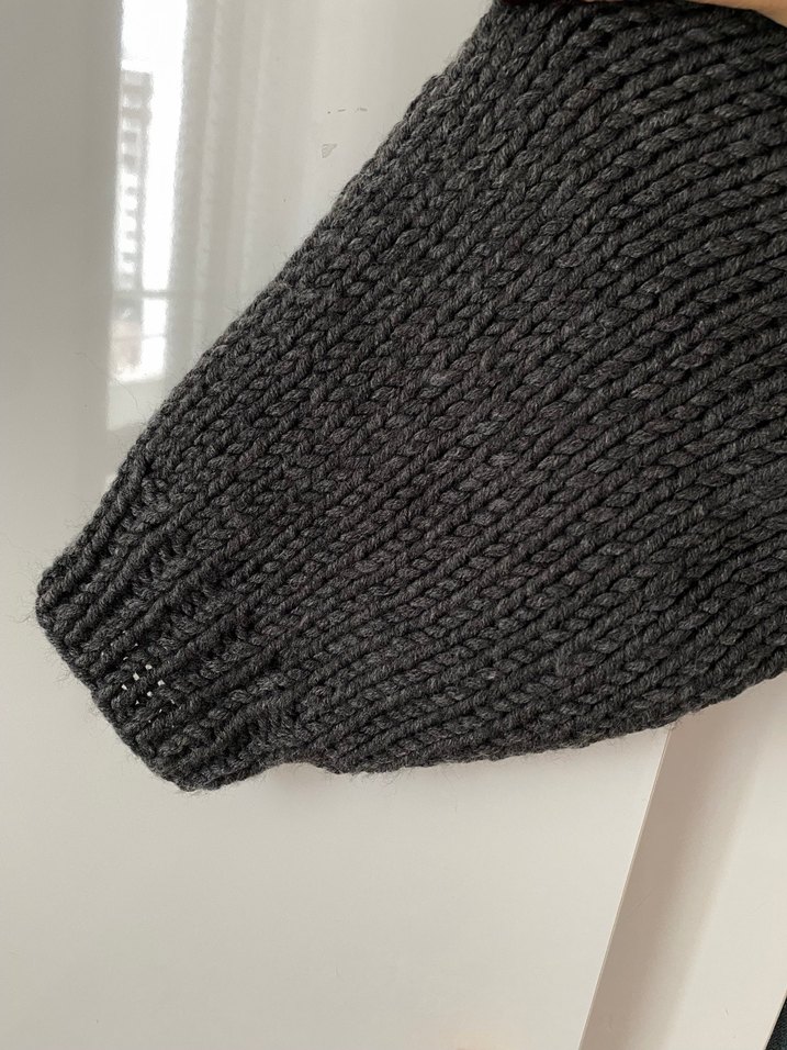 Gri Örgü Kadın Kazak - Görsel 4