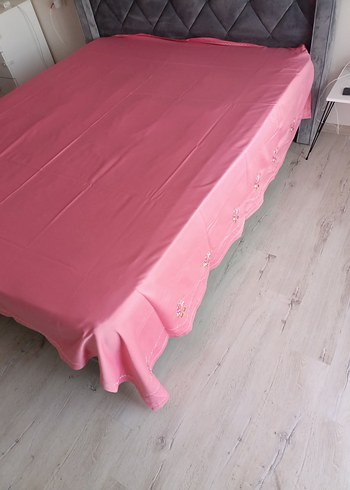 çift kişilik iğne oyalı pamuk saten pike takımı - Görsel 4