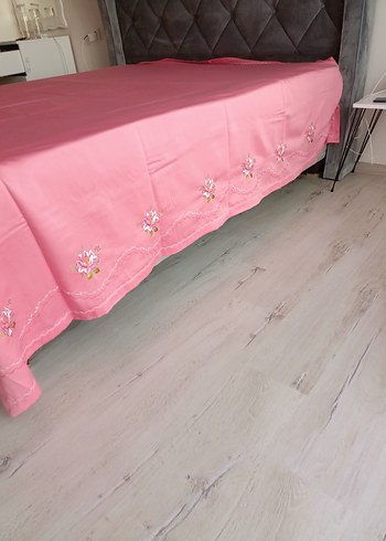 çift kişilik iğne oyalı pamuk saten pike takımı - Görsel 5