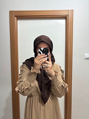 s Beden camel Renk Seyyar kemer tesettür elbise
