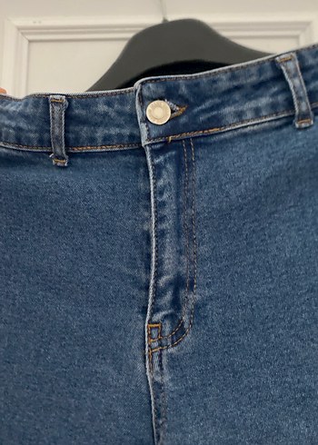 m Beden Kadın Mavi Salaş Midi Denim Pantolon