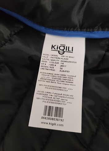 2xl Beden Kığılı Mont 56 beden 