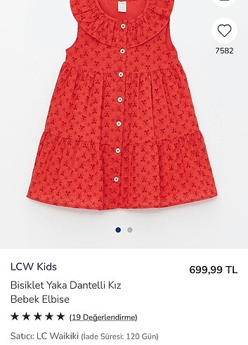 6-9 Ay Beden Lcw elbise