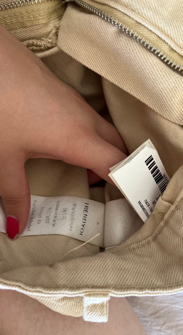 Bej Mini Yüksek Bel Kadın Şort Etek - Görsel 3