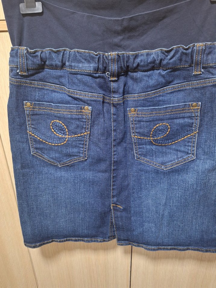 Gri Bel Detaylı Hamile Midi Kot Etek 40_42 - Görsel 3