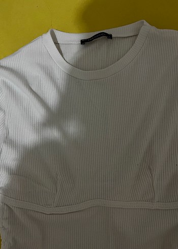 Beyaz Uzun Kollu Kadın Tişört - Görsel 3