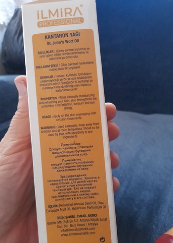 İLMİRA St. John's Kantaron Yağı 125 ML - Görsel 4