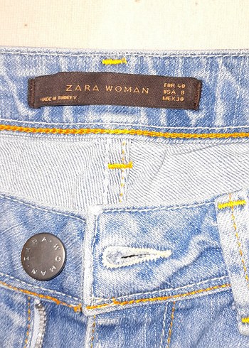 Zara Kadın mavi Denim Midi Şort