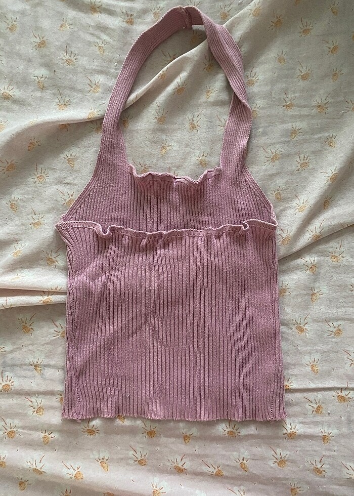 boyundan bağlamalı bluz - Görsel 2