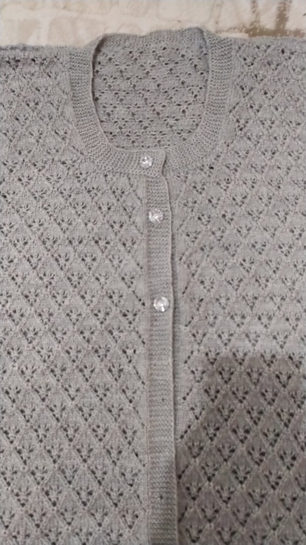 Diger Gri Örgü Kadın Yelek - Görsel 3