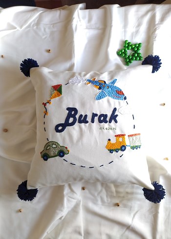 Renkli Nakışlı Çocuk Yastığı - Görsel 4