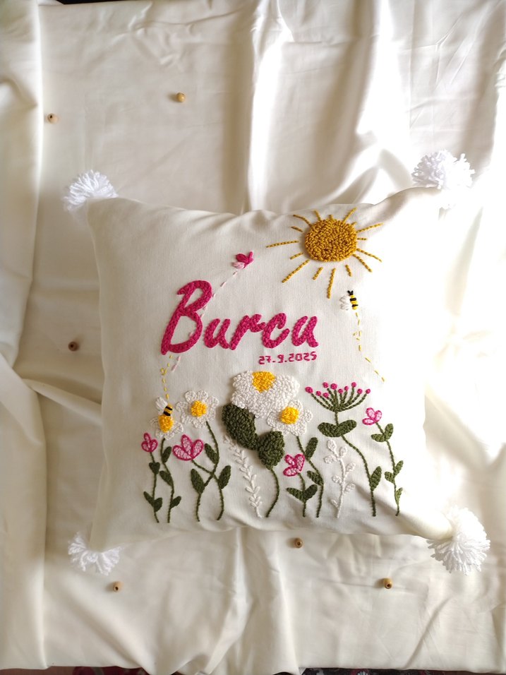 nakışlı bebek için takı yastığı - Görsel 3