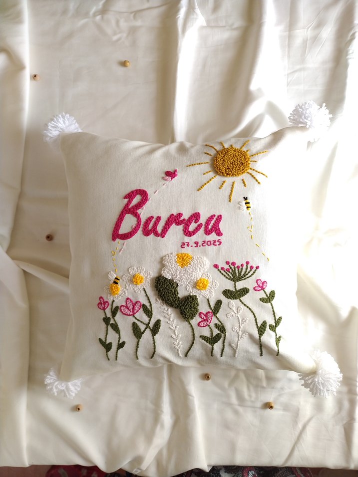 nakışlı bebek için takı yastığı - Görsel 4