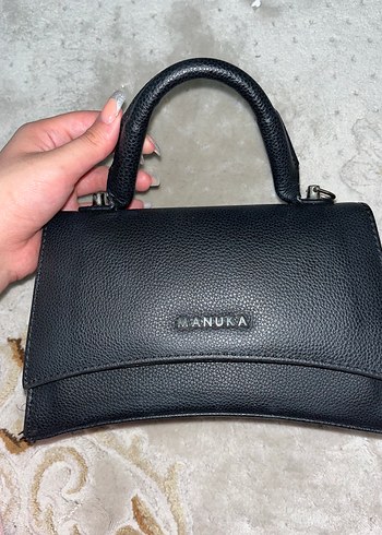 Siyah Deri Kadın El Çantası - MANUKA