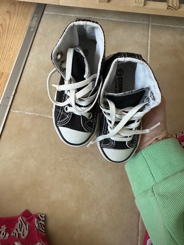 Gri-Beyaz Erkek Çocuk Spor Ayakkabı Velcro - Görsel 2