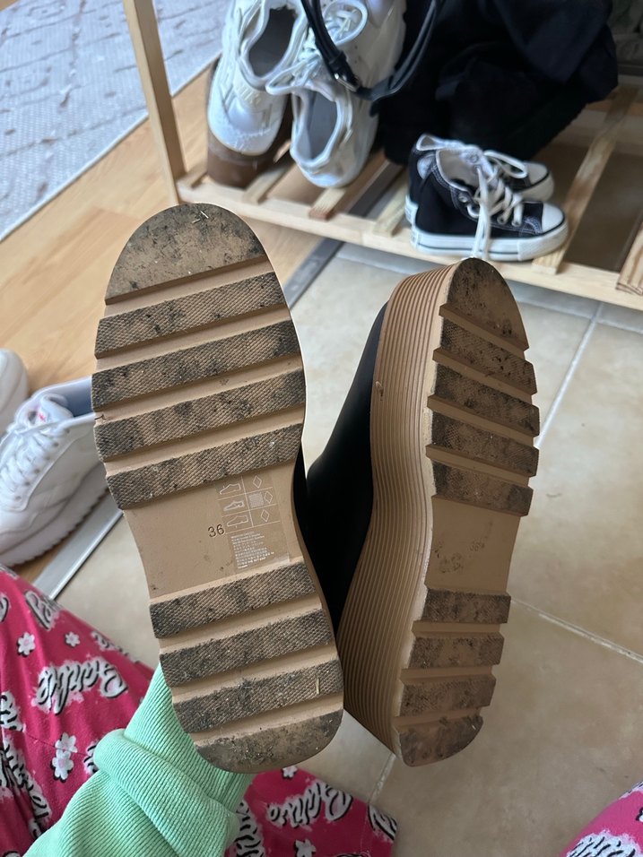 Kahverengi Tokalı Platform Topuklu Kadın Bot - Görsel 3