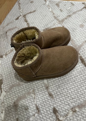 Kürklü Taba Süet Kadın Dolgu Topuk Bot - Görsel 2