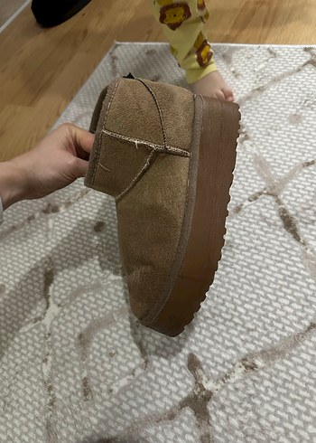 Kürklü Taba Süet Kadın Dolgu Topuk Bot - Görsel 3