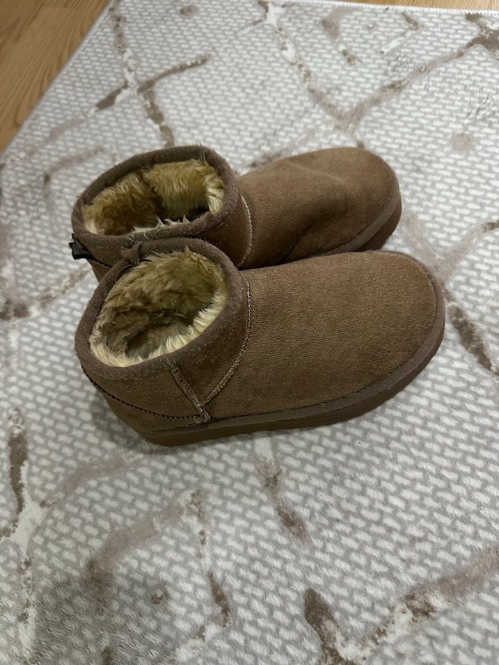 Kürklü Taba Süet Kadın Dolgu Topuk Bot - Görsel 2