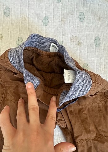 1 Yaş Beden kahverengi Renk Uzun Kollu Örme Pamuklu Erkek Bebek Takımı