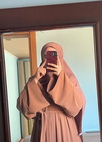 Bizon rengi abaya - Görsel 5