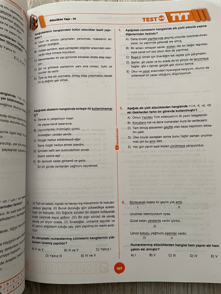2022 Benim Hocam TYT Türkçe Soru Bankası - Görsel 2