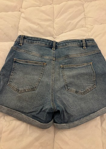 Kadın Mavi Denim Mini Şort - Görsel 3