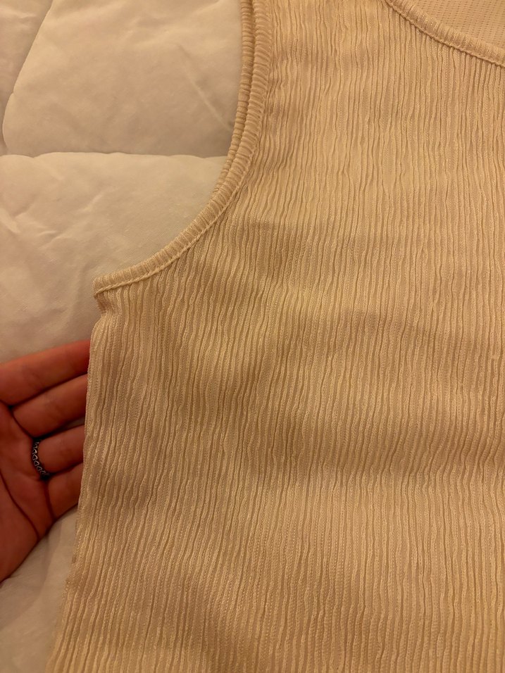 Kadın gold  Kolsuz Basic crop - Görsel 3