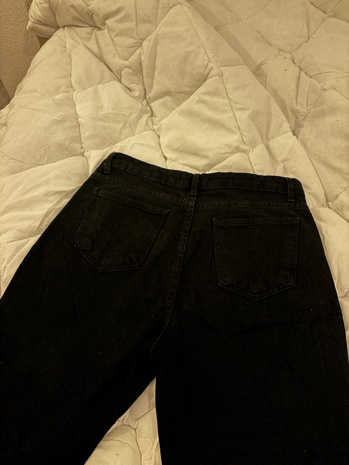 Siyah Regular Fit Kadın Kot Pantolon - Görsel 3