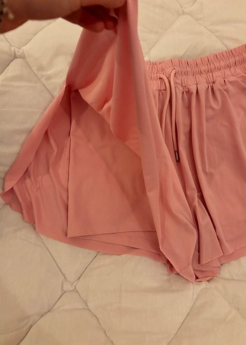 Pembe Salaş Mini Şort - Görsel 2