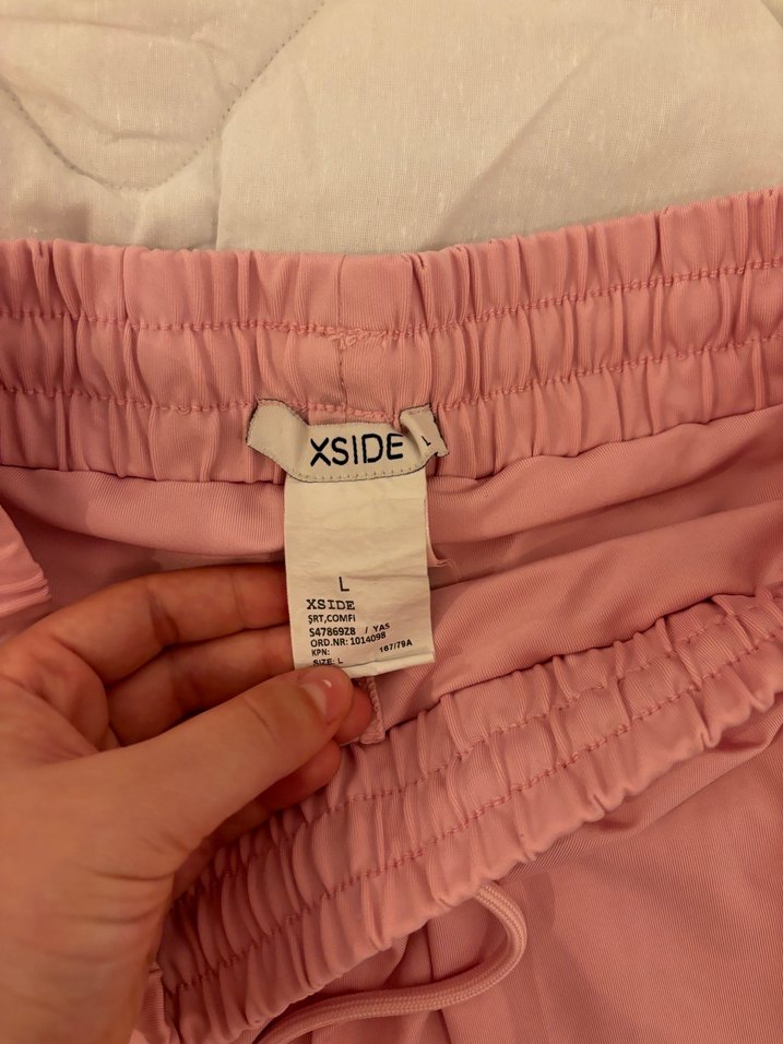 Pembe Salaş Mini Şort - Görsel 3