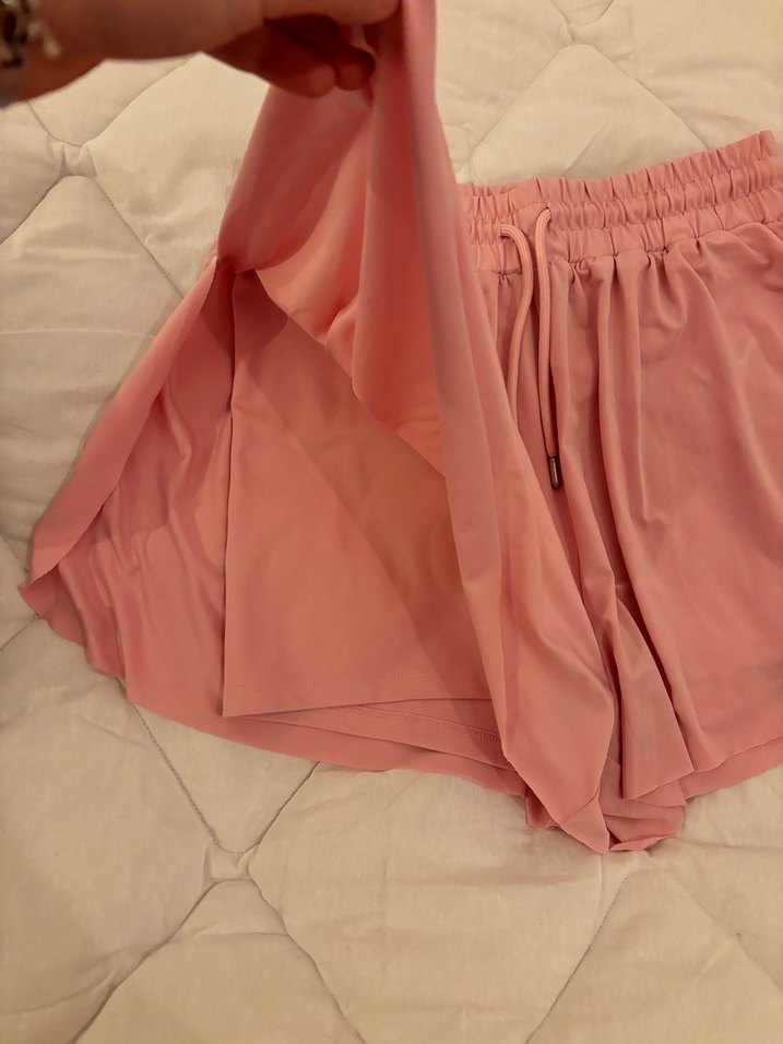 Pembe Salaş Mini Şort - Görsel 2