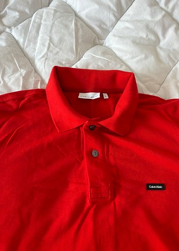 Kırmızı Düğmeli kadın  Polo Tişört - Görsel 2