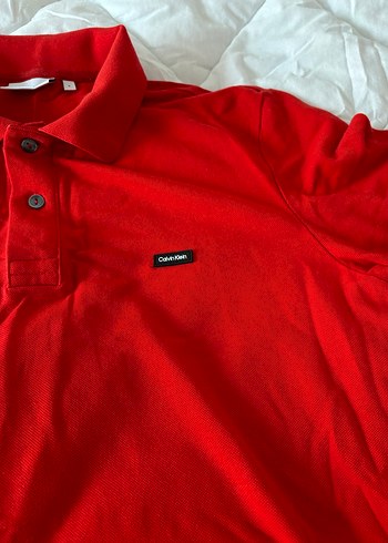 Kırmızı Düğmeli kadın  Polo Tişört - Görsel 4