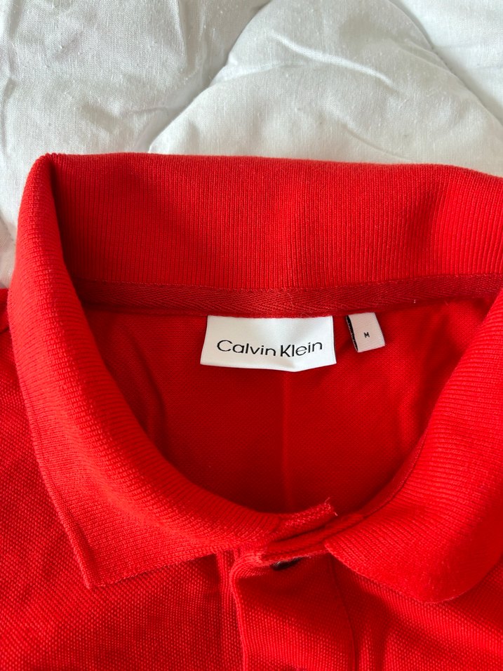 Kırmızı Düğmeli kadın  Polo Tişört - Görsel 3