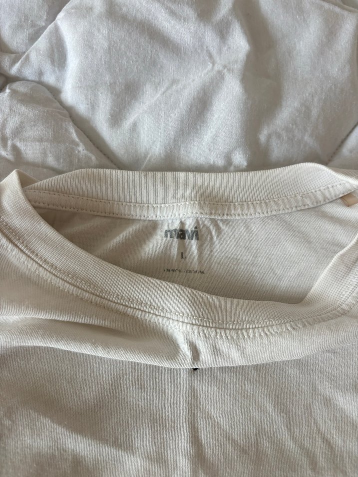 Kadın Beyaz Kısa Kollu  Tişört - Görsel 3