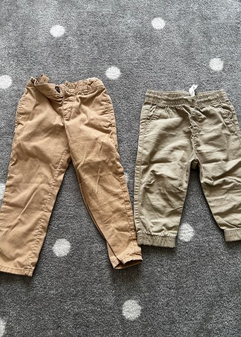 H&M Erkek Bej Pamuklu Rahat Kesim Pantolon