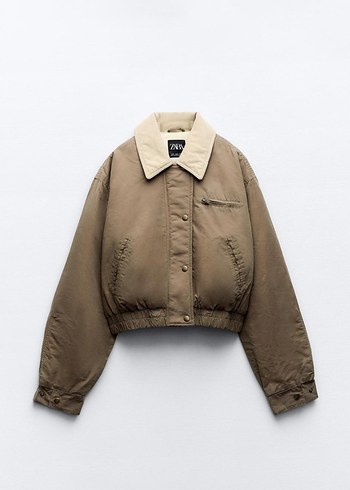 Zara mumlu bomber ceket
