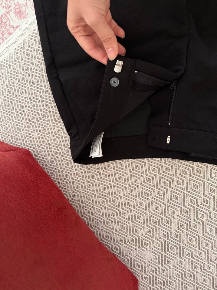 Kadın Siyah Mini Şort - Görsel 5