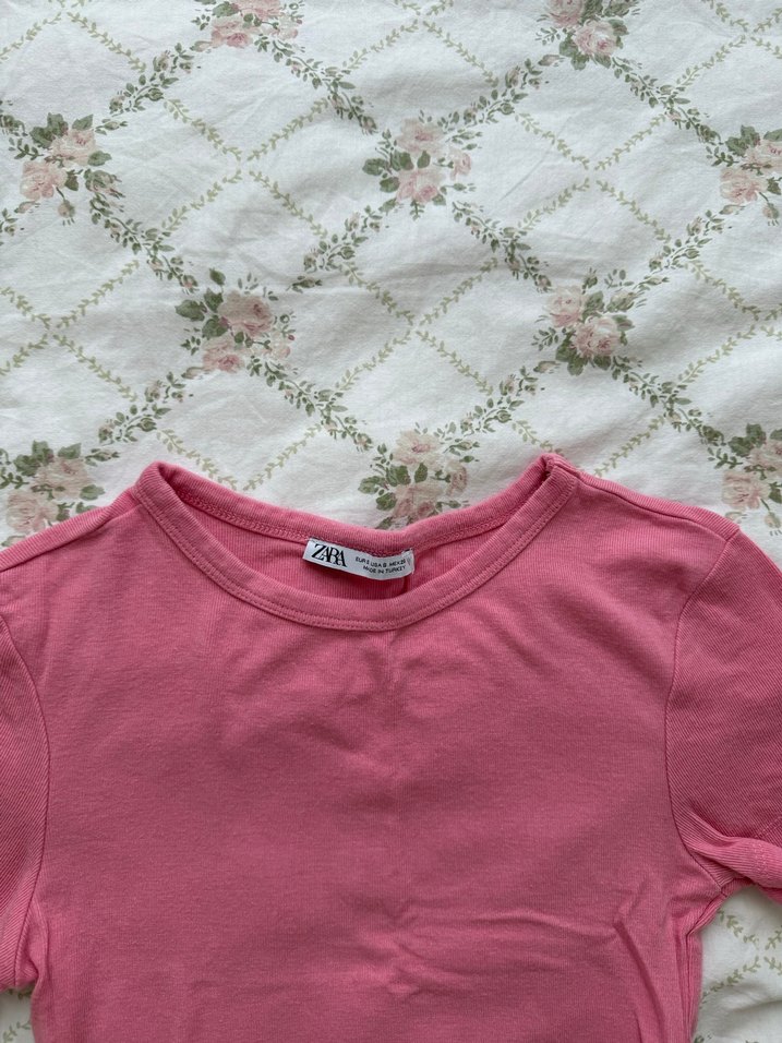 kısa kollu crop top - Görsel 3