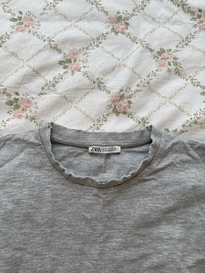 kısa kollu crop üst - Görsel 3