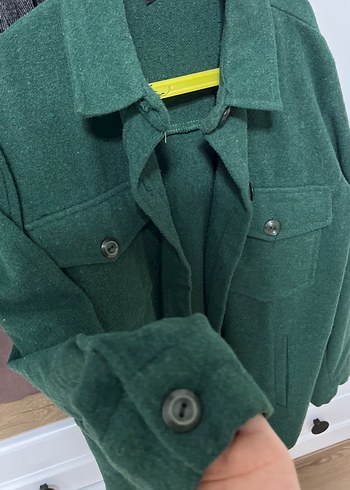 Düğmeli Yeşil Erkek Midi Kaban - Görsel 3