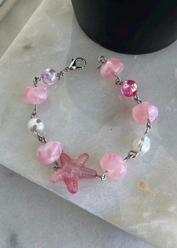 Pembe Boncuklu Bileklik - Görsel 2