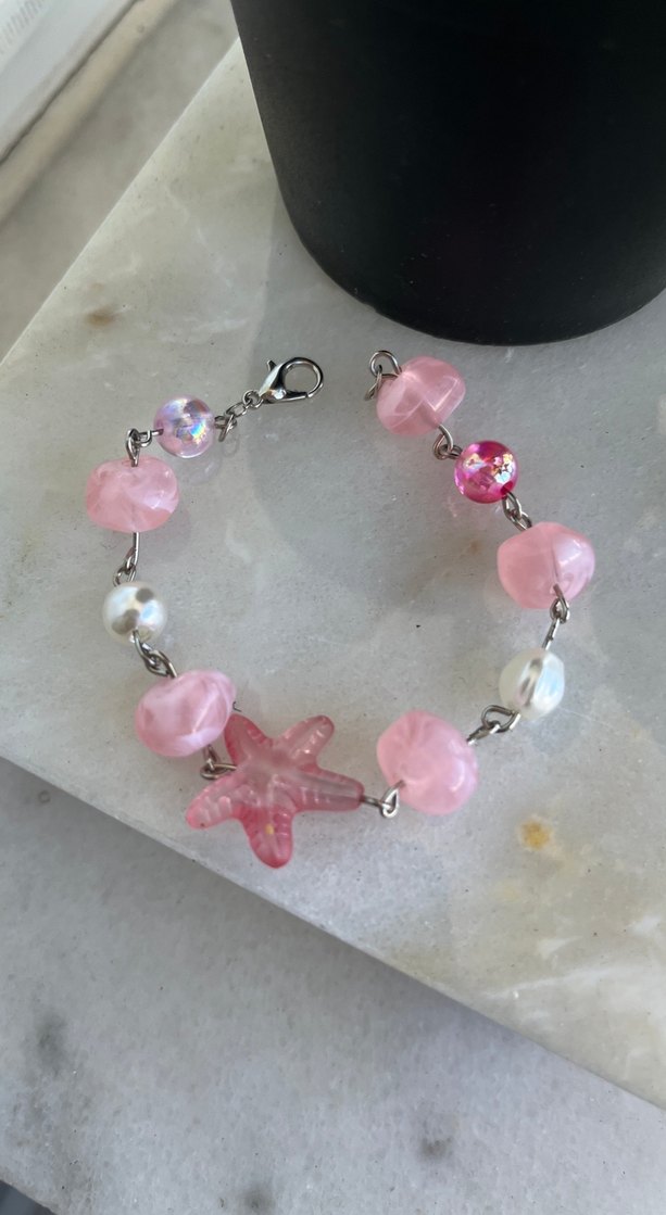 Pembe Boncuklu Bileklik - Görsel 2